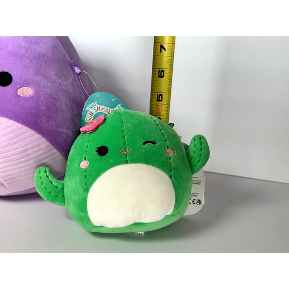 Squishmallows Shon the Loch Ness Monster 9" & Maritza the Cactus 4" NWT Set - Picture 7 of 8